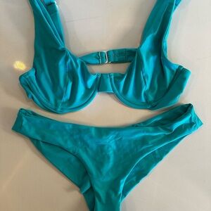 moana bikini Turquoise Underwire Bikini Set